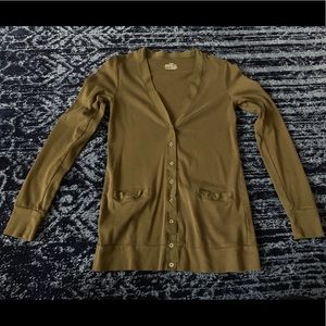 J Crew Cardigan Style Long Sleep Shirt sz m